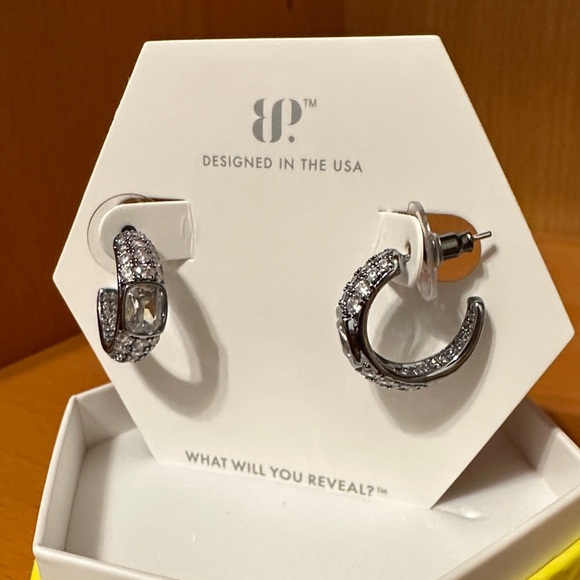 Bomb party RARE Unicorn - Elegant hematite Hoop Earrings - Picture 2 of 3